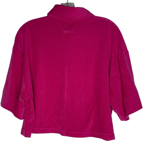 Solid & Striped Sutton Pink Oversized Terrycloth Collared Shirt size M - Picture 3 of 6